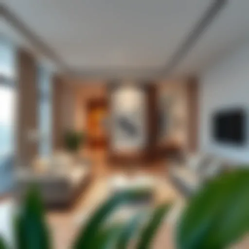 Modern living space showcasing rented room in Dubai South