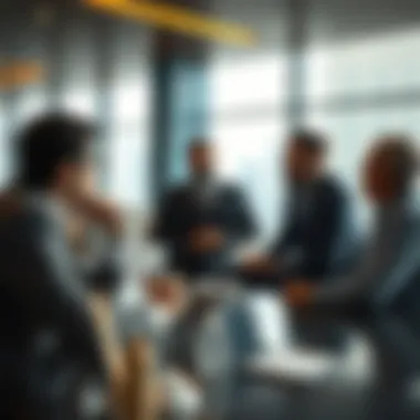 Investors Discussing Opportunities in Real Estate A strategic meeting between investors discussing real estate opportunities