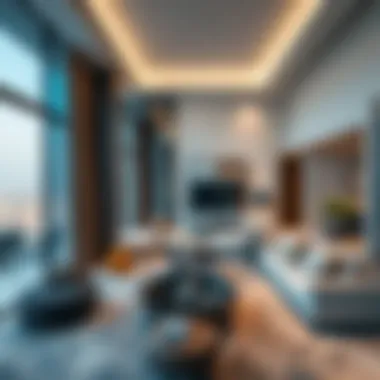 Luxurious Apartment Design in Dubai A luxurious apartment interior reflecting modern design