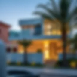 Sustainable house exterior in Dubai