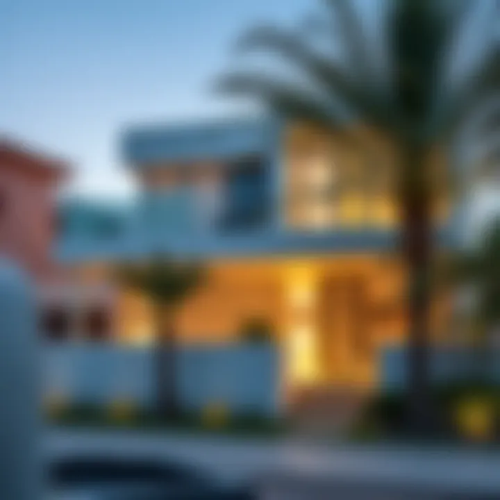 Sustainable house exterior in Dubai