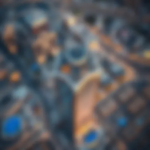 Aerial view of the Dubai Star Building showcasing its unique architecture