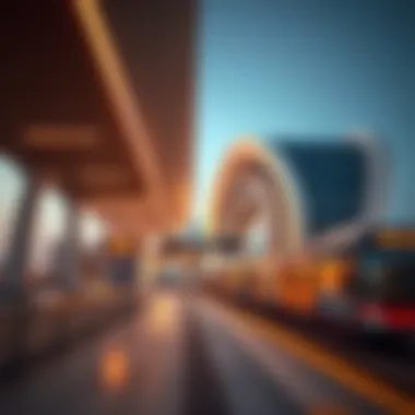 Modern Architectural Design of Emirates Metro Station 2 Architectural view of Emirates Metro Station 2 showcasing modern design