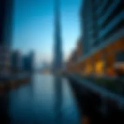 Serene view of Dubai Creek at sunset
