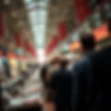 Dynamic UAE Property Auction Scene A panoramic view of a bustling property auction in the UAE