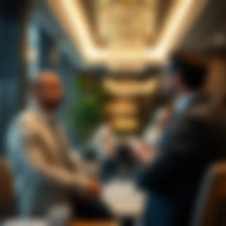 High mark real estate broker advising a client