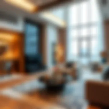 Stylish interior of a luxury apartment in Dubai