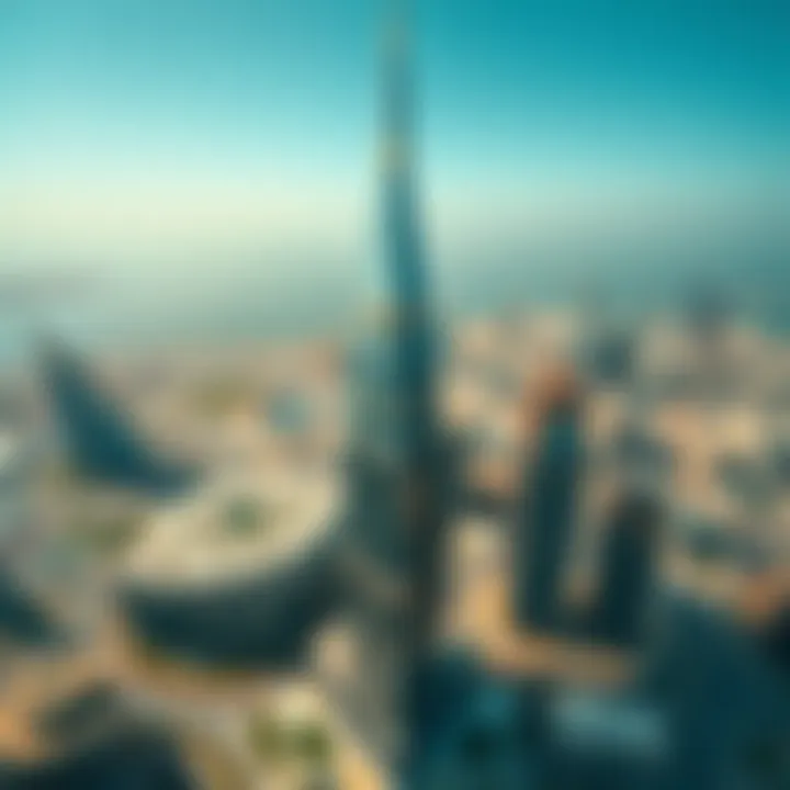 Aerial Perspective of Viridis Tower Aerial view of Viridis Tower amidst Dubai skyline