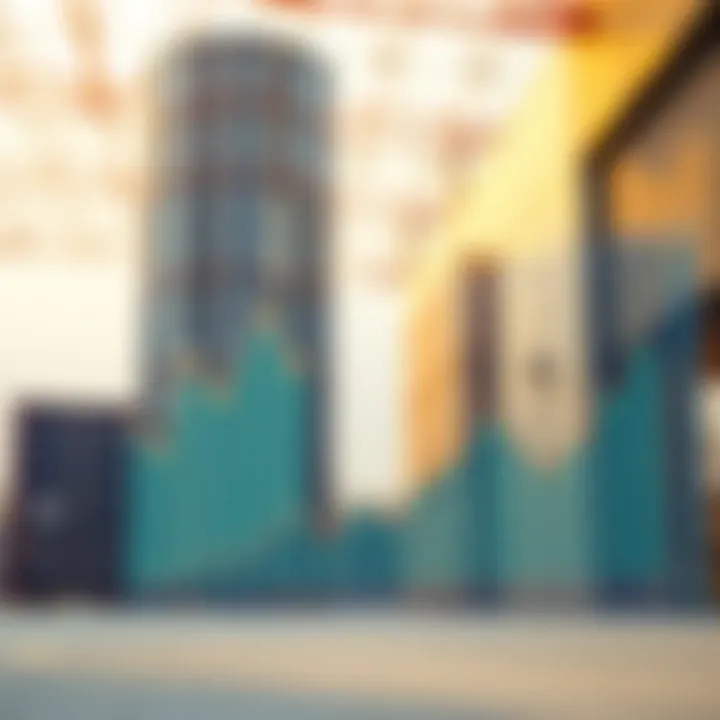 Graphs and charts representing rental price trends in Al Quoz