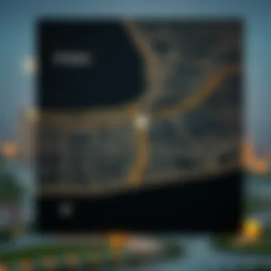 Map highlighting the strategic location of Al Quoz in Dubai