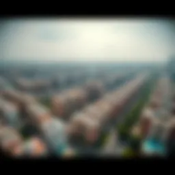 Aerial view of مجمع زايد المزهر showcasing residential buildings