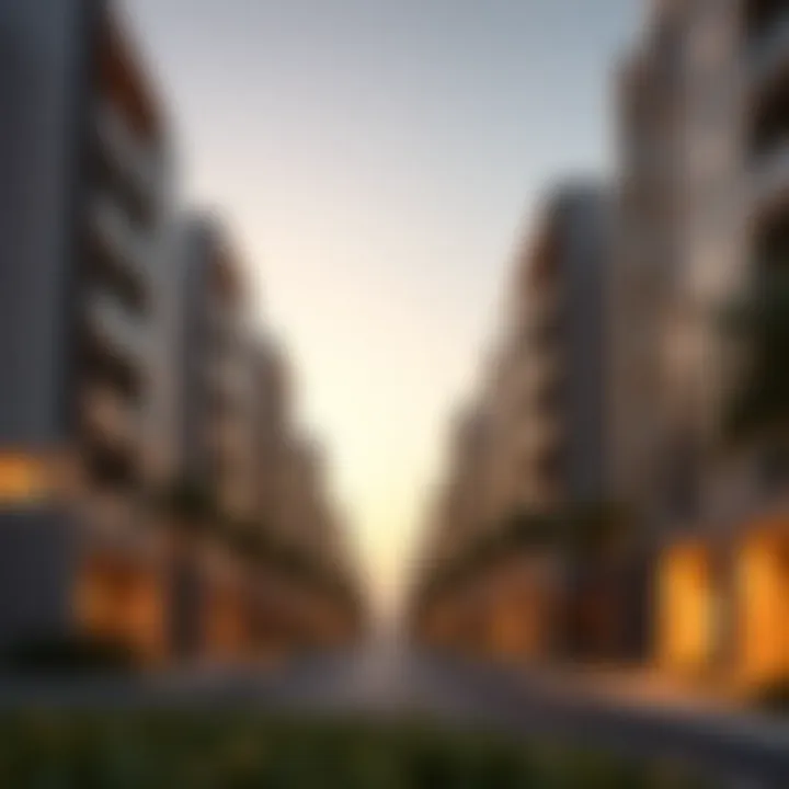 Modern residential buildings in Zayed City highlighting contemporary design