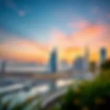 Scenic view of Dubai skyline representing family life