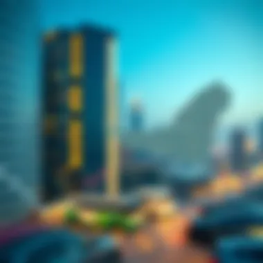 Key Financial Centers of the UAE Map highlighting key financial centers in the UAE