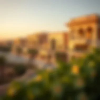 Architectural Elegance of Galleria Villas Aerial view of Galleria Villas Al Wasl showcasing its architectural elegance