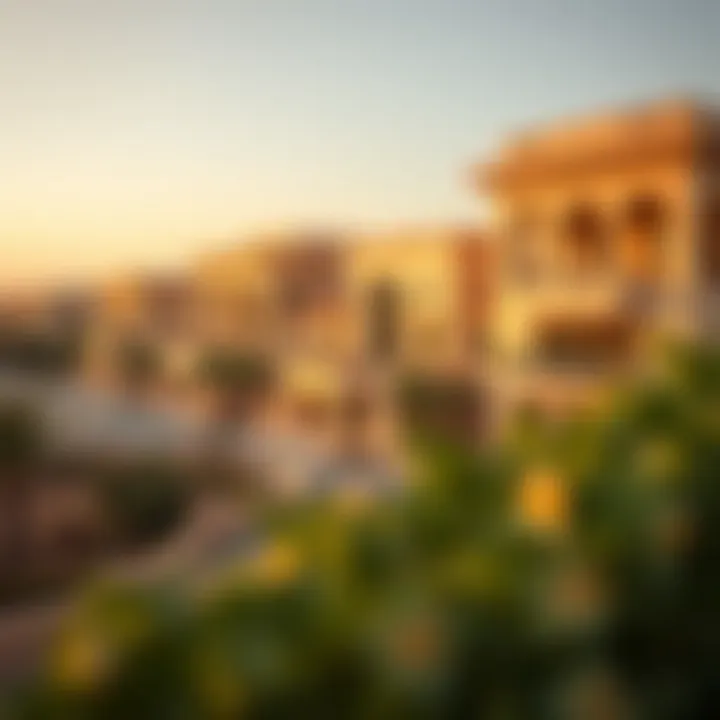 Architectural Elegance of Galleria Villas Aerial view of Galleria Villas Al Wasl showcasing its architectural elegance