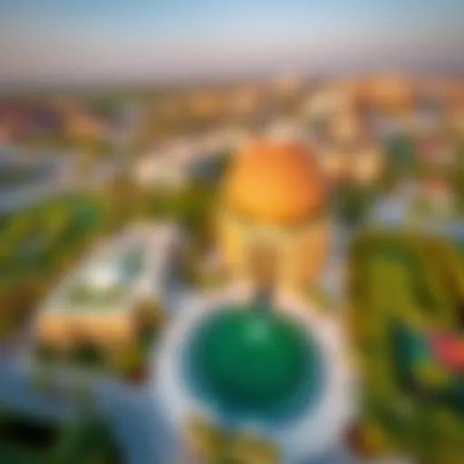 Aerial view of جرين بلانيت دبي showcasing its lush greenery and modern architecture