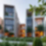 A modern eco-friendly residential building in the UAE