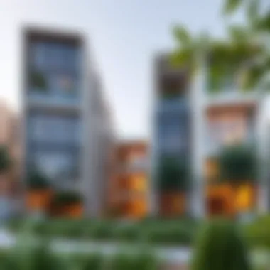 A modern eco-friendly residential building in the UAE