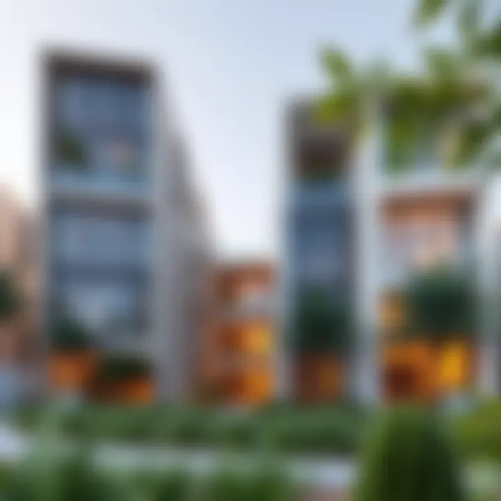 A modern eco-friendly residential building in the UAE