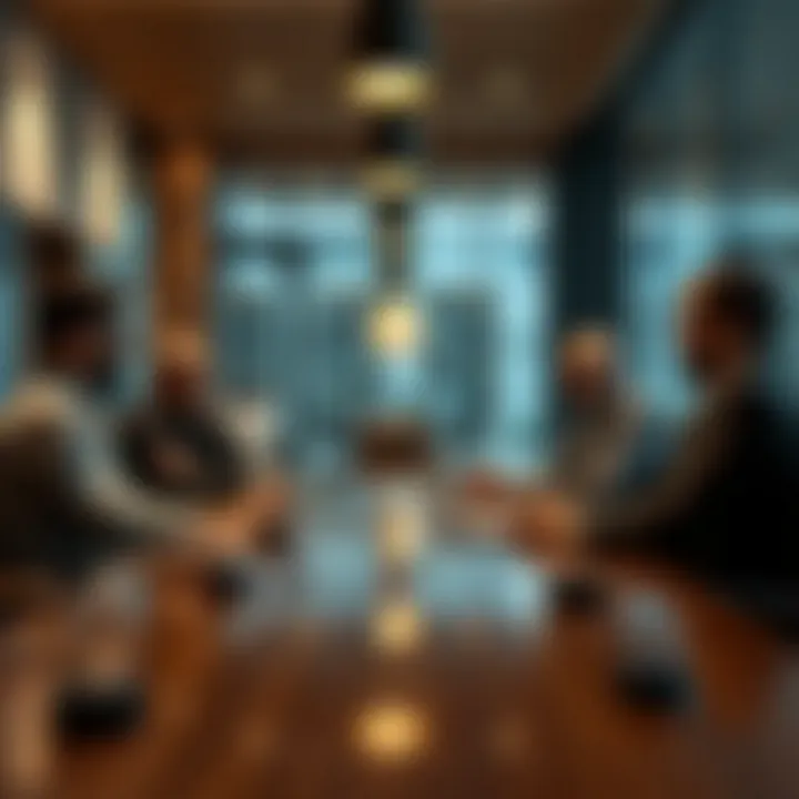 Group meeting discussing facility management strategies