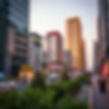Commercial Developments on شارع الوصل Modern commercial developments along شارع الوصل indicating real estate trends