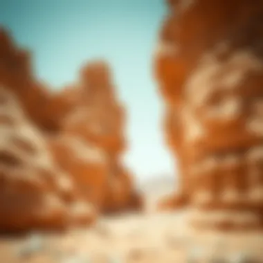 Detailed geological formations in Liwa Oasis