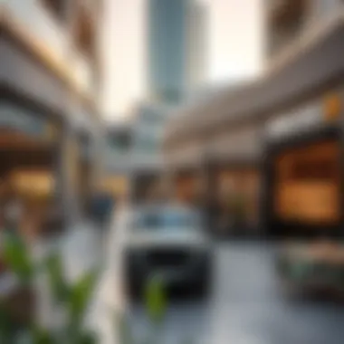 Vibrant lifestyle scene in Manazil Al Barsha 02 with shopping and dining options