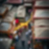 Aerial view of Al Qattara Souk showcasing its vibrant marketplace