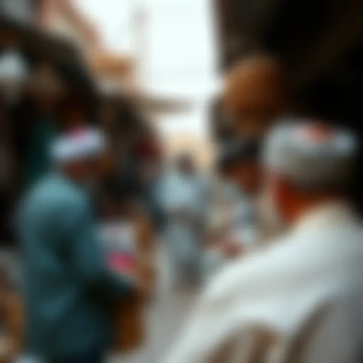 Local Artisans Showcasing Traditional Crafts Local artisans engaged in traditional crafts at Al Qattara Souk