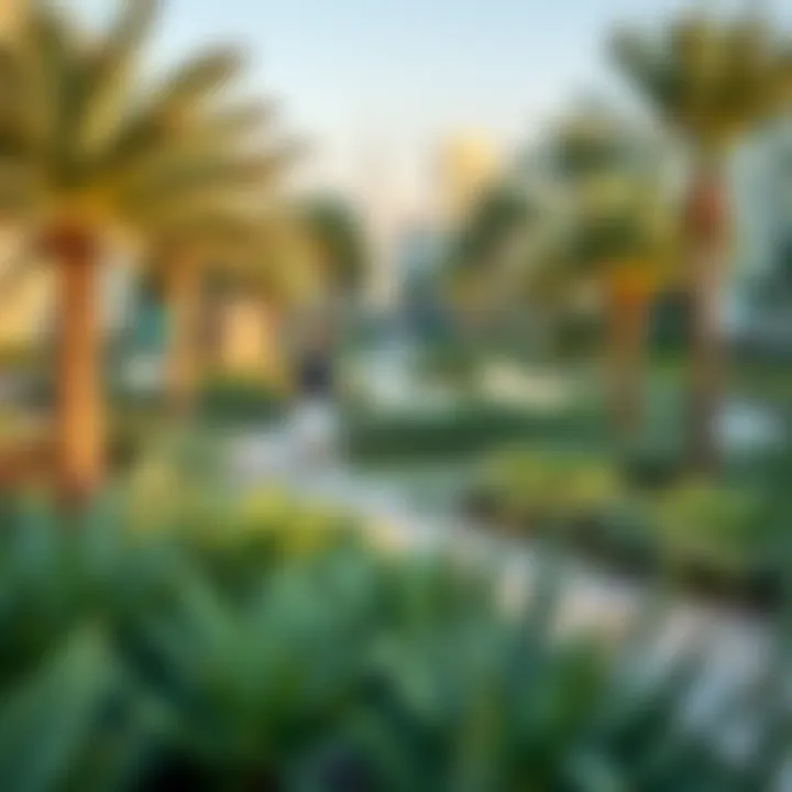 Overview of green parks and recreational facilities in Mesk Midtown