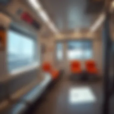 Inside the Metro: Comfort and Convenience Interior view of a modern metro cabin