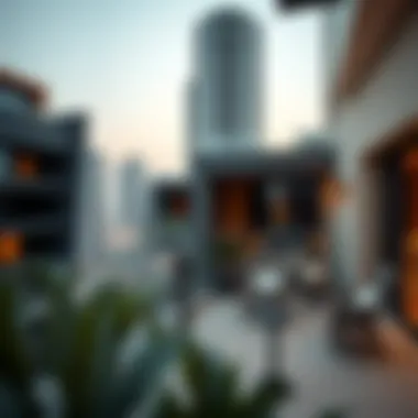 Balcony with innovative architectural elements reflecting Dubai's urban aesthetics