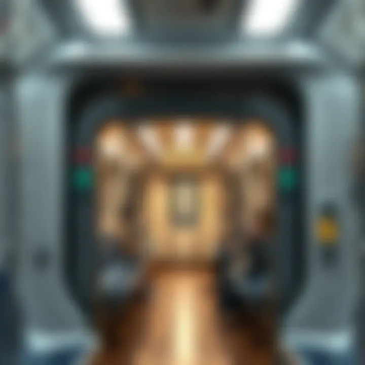 Interior view of a modern Dubai Metro train highlighting passenger experience