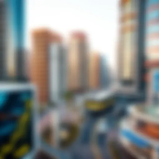 Vibrant cityscape of Dubai showcasing modern architecture