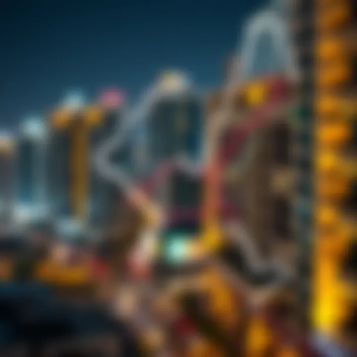 Key Neighborhoods for Room Rentals Map pinpointing popular neighborhoods for room rentals in Dubai