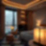 Experience Opulence: A Luxurious Stay Luxurious hotel room with a view of Dubai skyline