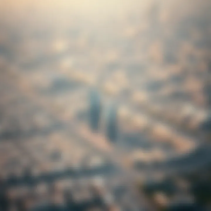 Aerial view of Al Jada showcasing the urban landscape of Dubai