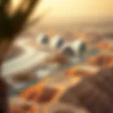 Aerial view of المريجة showcasing its unique landscape