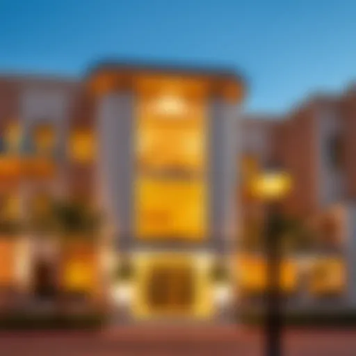 Stunning facade of Palazzo Residence showcasing its modern architectural design