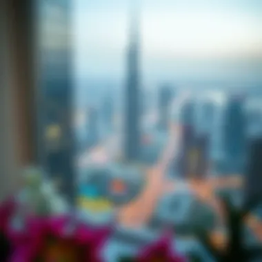 Breathtaking Views of Dubai A stunning view of Dubai skyline from a serviced apartment