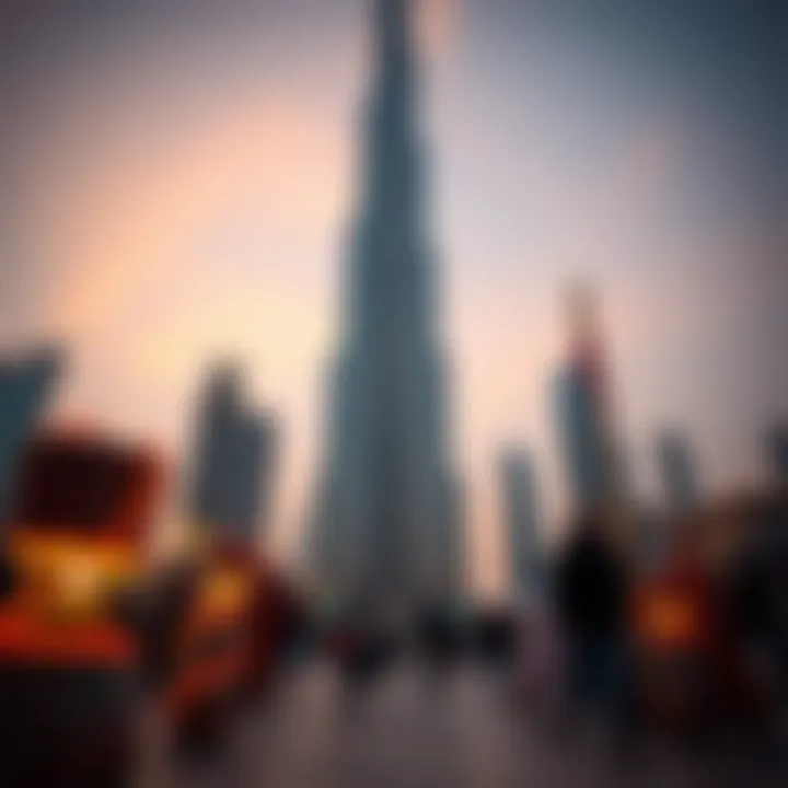 Cultural Impact of Burj Khalifa Cultural significance of the Burj Khalifa represented through local art and festivities.