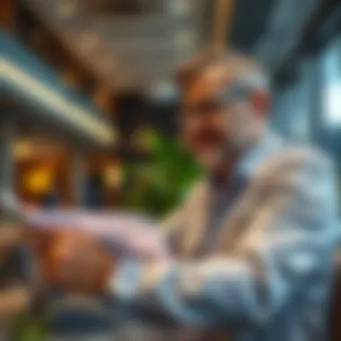 Investor analyzing property market trends