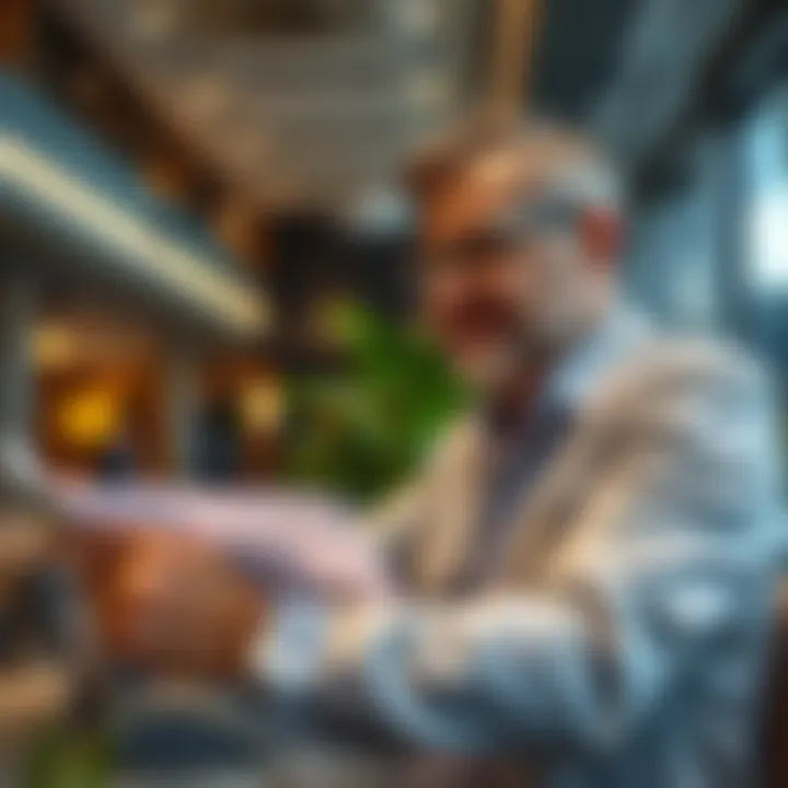 Investor analyzing property market trends