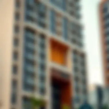 Architectural details of Tiger Building facade