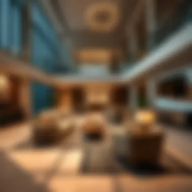 Interior design showcasing modern amenities in Tiger Building