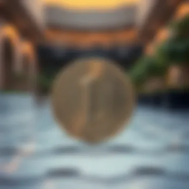 Symbol of the UAE dirham in a financial context