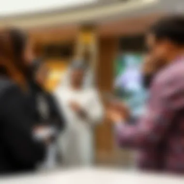 A diverse group of investors engaging in discussions about property opportunities