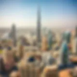 Aerial view of Dubai skyline showcasing real estate