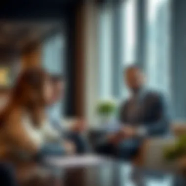 Business professionals discussing the importance of PO Box numbers